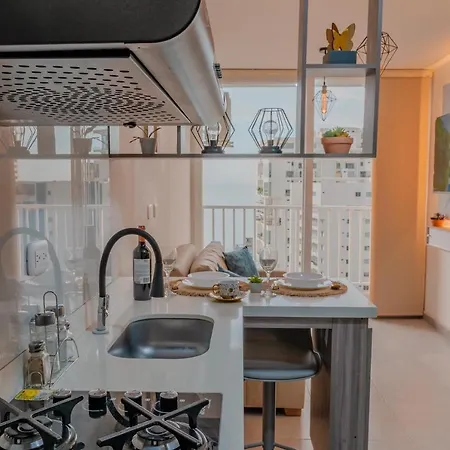 Apto Moderno, Vista Al Mar, 3hab Cerca De La Playa Apartamento *