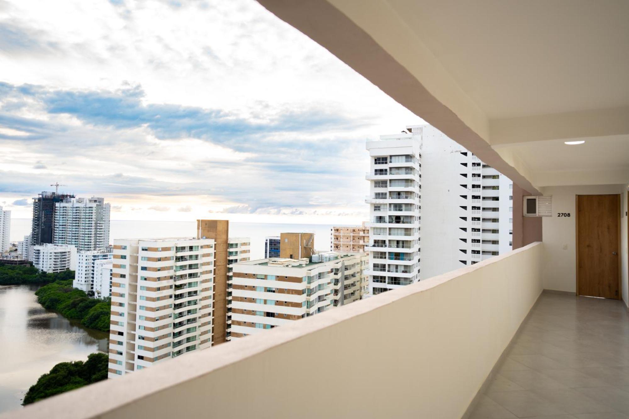 Apto Moderno, Vista Al Mar, 3hab Cerca De La Playa * Cartagena